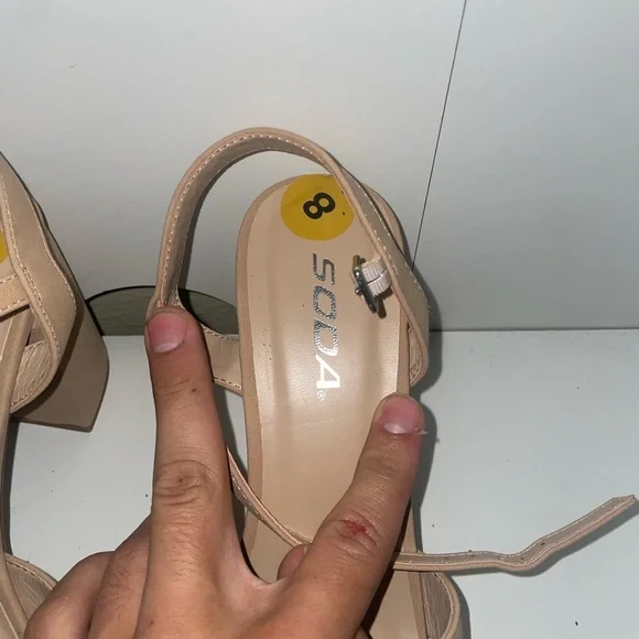 Nude platform heels flesh tone heels beige heels - Picture 7 of 7